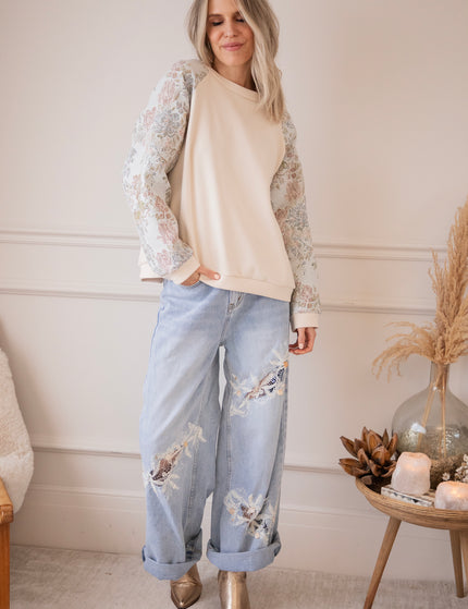 Rosy Belle Soft Blue/Soft Pink - Sweater