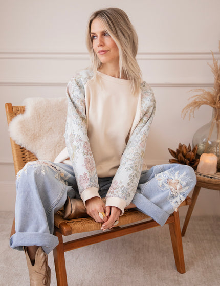 Rosy Belle Soft Blue/Soft Pink - Sweater