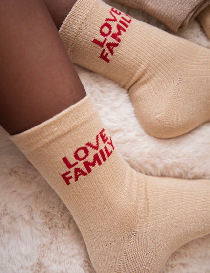 Family Love Beige - Sokken