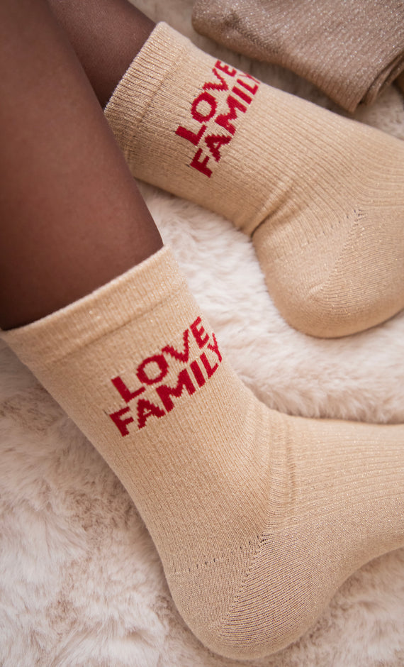 Family Love Beige - Socks