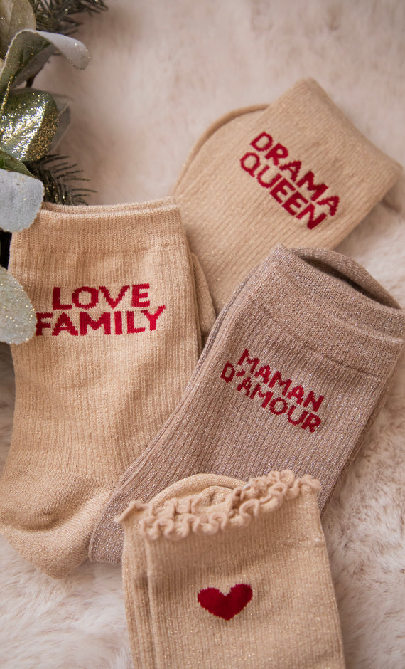 Drama Queen Beige - Socks