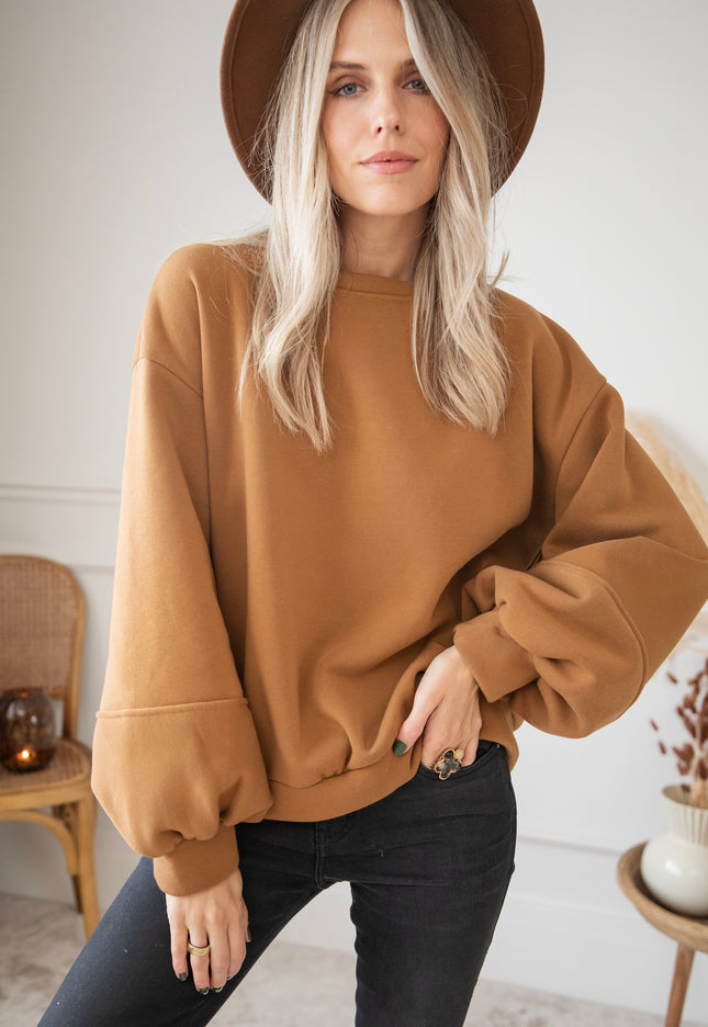 Pullover - Snuggle Up - Karamell