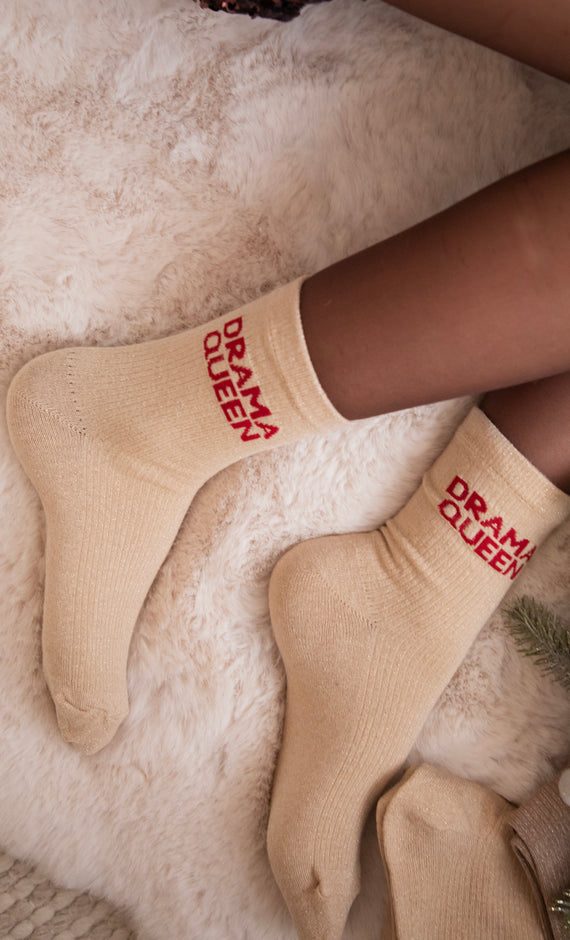 Drama Queen Beige - Socks