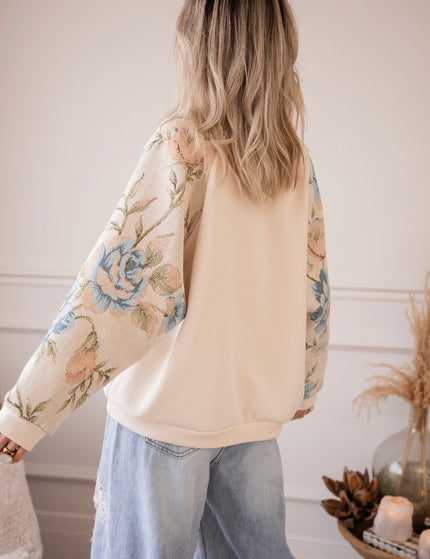 Rosy Belle Beige/Blue - Sweater