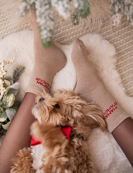 Maman D'Amour Taupe - Sokken