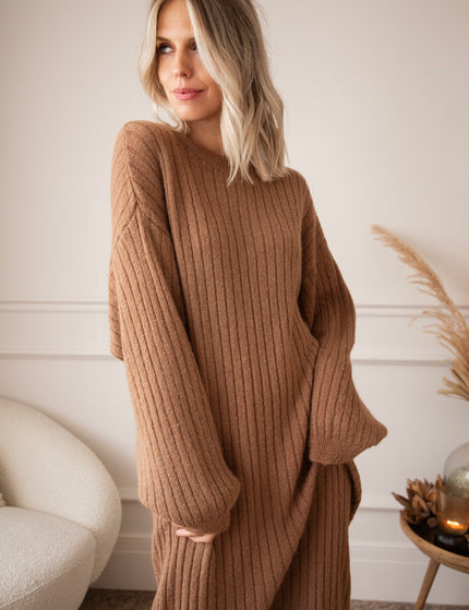Cold, Cozy Weather Camel - Sweater Dress