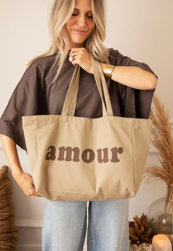 Love Is Sweet Olive - Canvas Tas