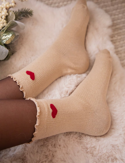 Ruffle Romance Beige - Sokken