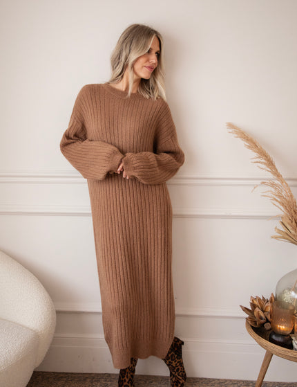 Cold, Cozy Weather Camel - Sweater Dress