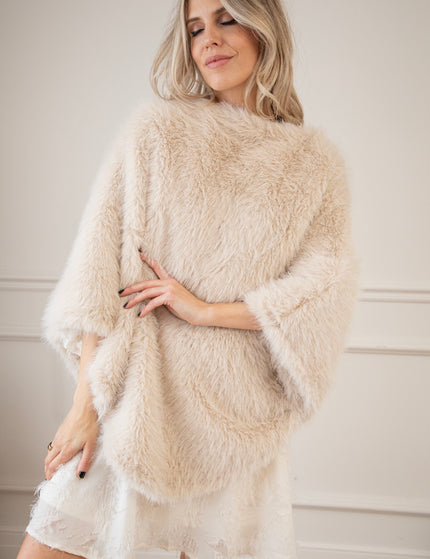 A Furry Tale Beige - Poncho