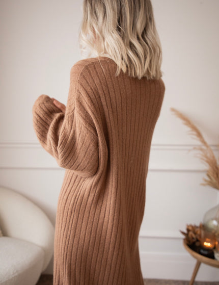 Cold, Cozy Weather Camel - Sweater Dress