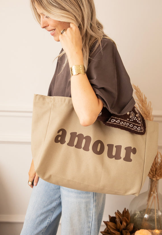 Love Is Sweet Olive - Canvas Tas