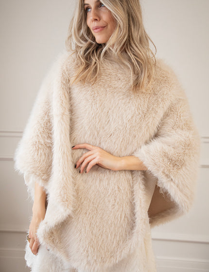 A Furry Tale Beige - Poncho