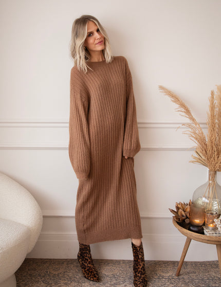 Cold, Cozy Weather Camel - Sweater Dress