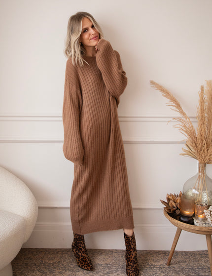 Cold, Cozy Weather Camel - Sweater Dress