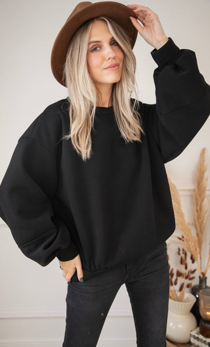 Snuggle Up Black - Sweater