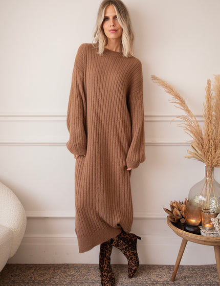Cold, Cozy Weather Camel - Sweater Dress