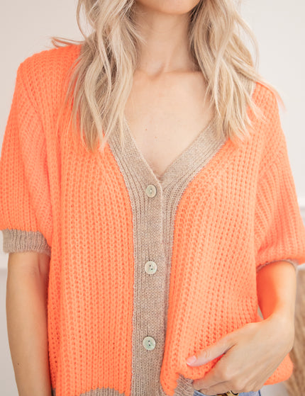 Colorica Orange/Taupe - Cardigan