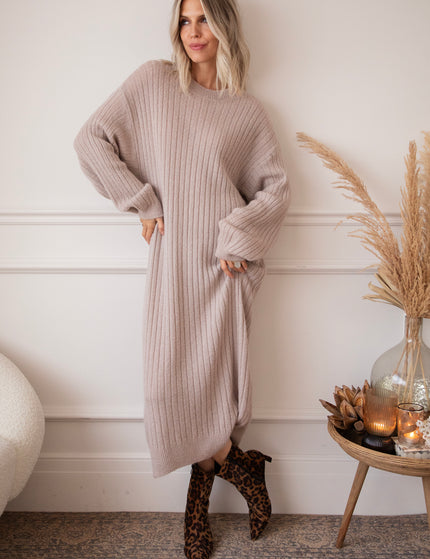 Cold, Cozy Weather Café Au Lait - Sweater Dress