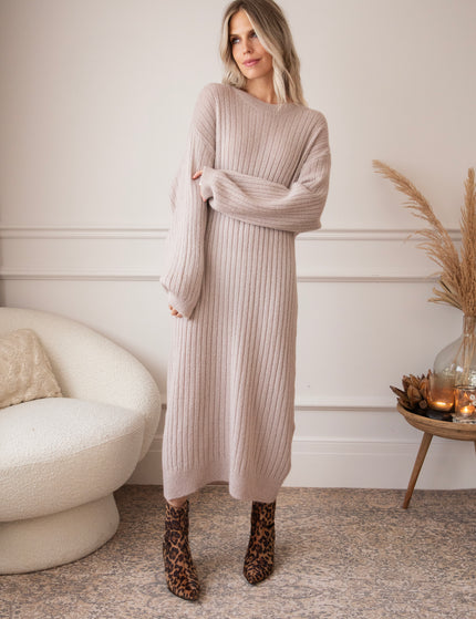 Cold, Cozy Weather Café Au Lait - Sweater Dress