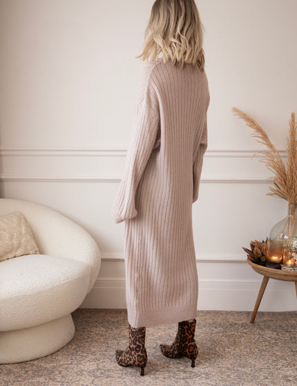 Cold, Cozy Weather Café Au Lait - Sweater Dress