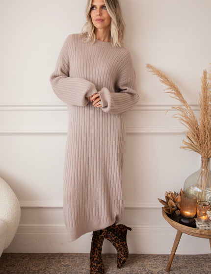 Cold, Cozy Weather Café Au Lait - Sweater Dress