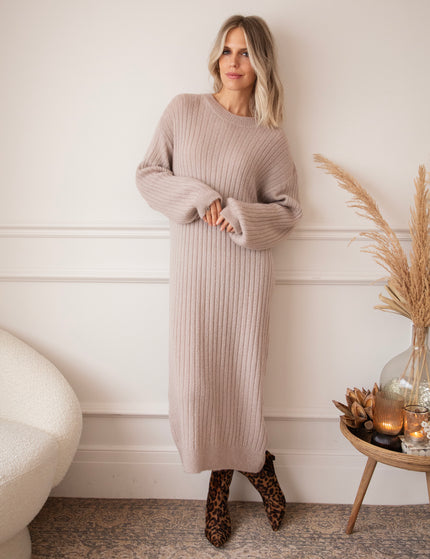 Cold, Cozy Weather Café Au Lait - Sweater Dress