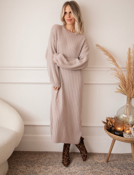 Cold, Cozy Weather Café Au Lait - Sweater Dress