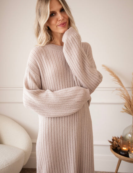 Cold, Cozy Weather Café Au Lait - Sweater Dress