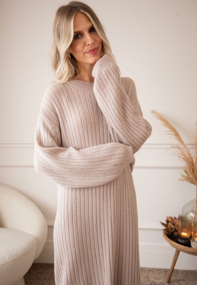 Cold, Cozy Weather Café Au Lait - Sweater Dress