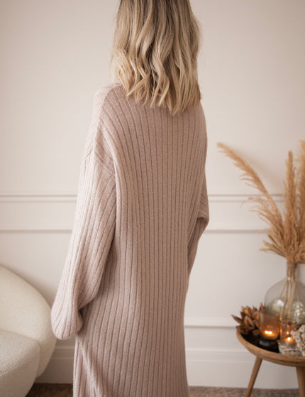 Cold, Cozy Weather Café Au Lait - Sweater Dress