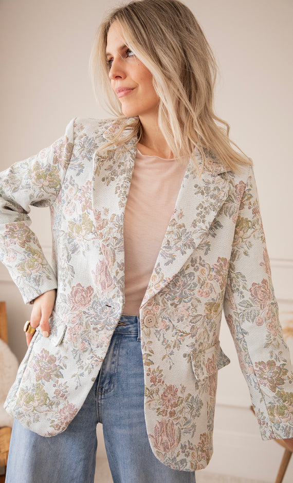 Rosy Belle Soft Blue/Soft Pink - Blazer