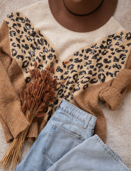 Pullover - For The Wild Soul - Beige/Camel