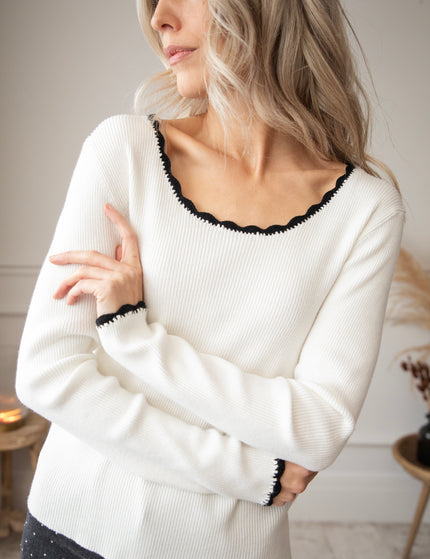 Mona Rib Off White - Longsleeve