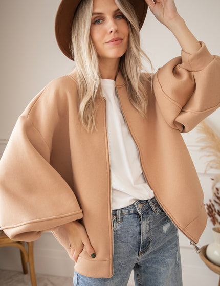 Snuggle Up Camel - Cardigan