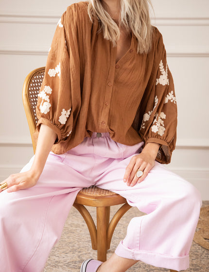 Bluse - Bloomery - Braun