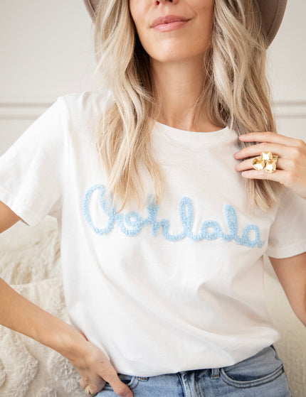 Oohlala White/Blue - T-Shirt