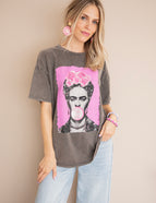 Frida Kahlo Bubble Gum Dark Grey - T-Shirt