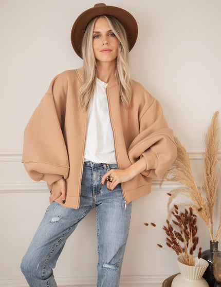 Snuggle Up Camel - Cardigan