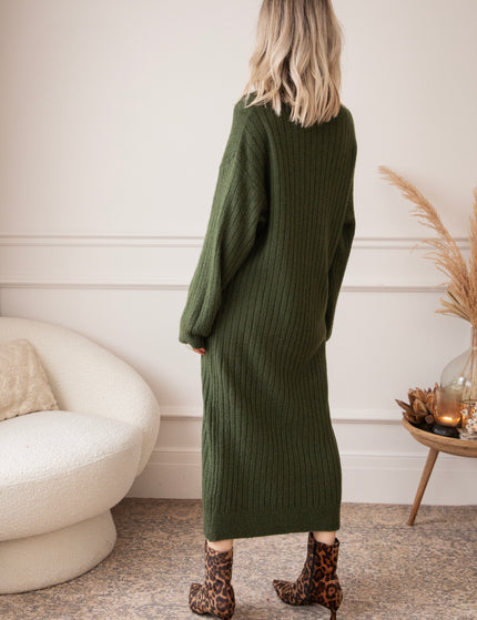Cold, Cozy Weather Kaki - Sweater Dress