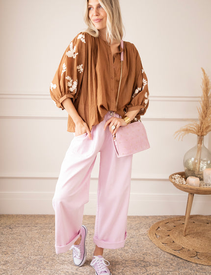 Bluse - Bloomery - Braun