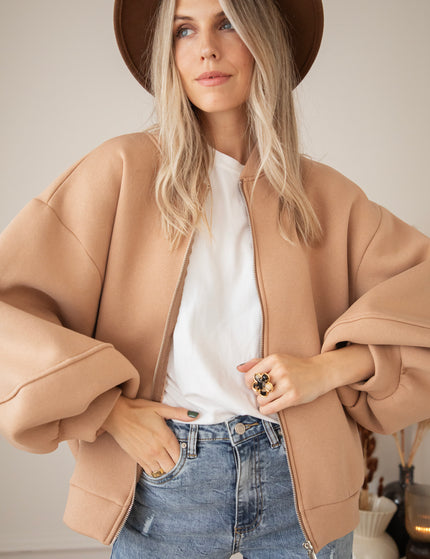 Snuggle Up Camel - Cardigan