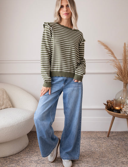 Pullover - Rylie Stripe - Khaki