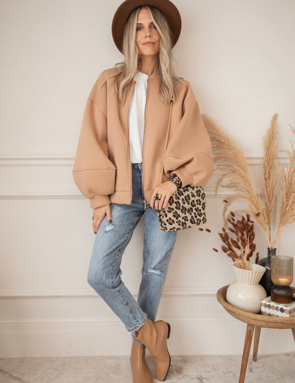 Snuggle Up Camel - Cardigan