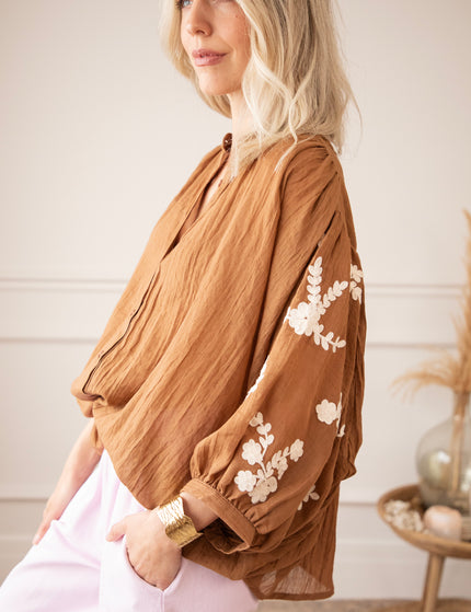 Bluse - Bloomery - Braun