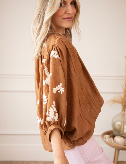 Bluse - Bloomery - Braun