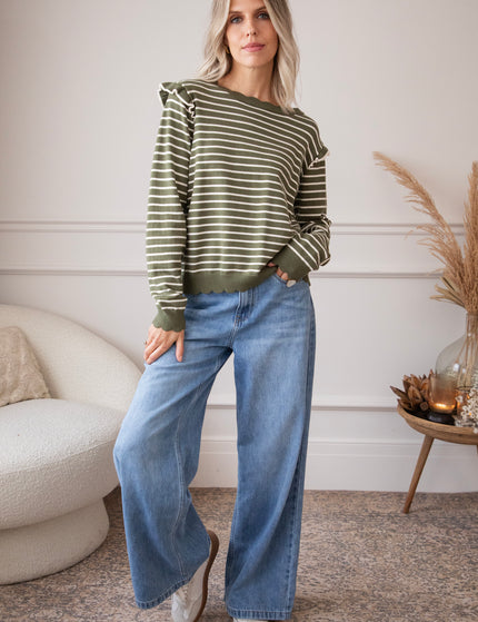 Pullover - Rylie Stripe - Khaki