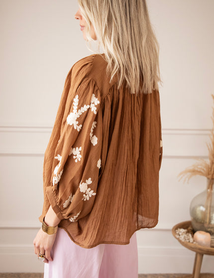 Bluse - Bloomery - Braun
