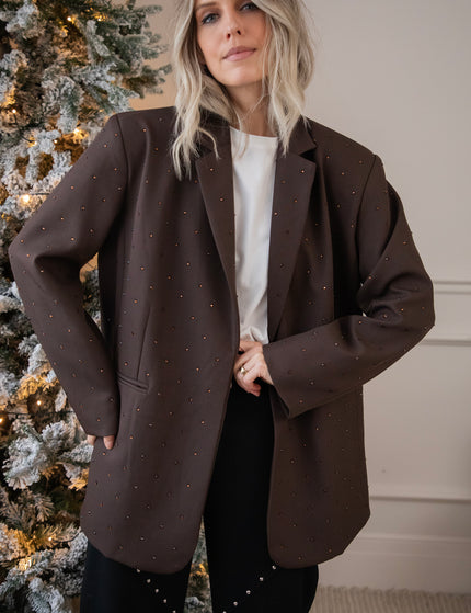She Sparkles Everywhere Choco - Blazer