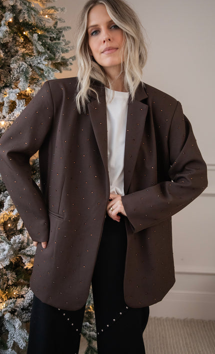 She Sparkles Everywhere Choco - Blazer
